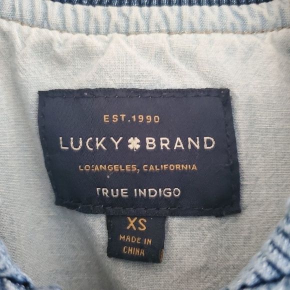 LUCKY BRAND True Indigo Zip Up Soft Jean Jacket XS - Picture 6 of 6